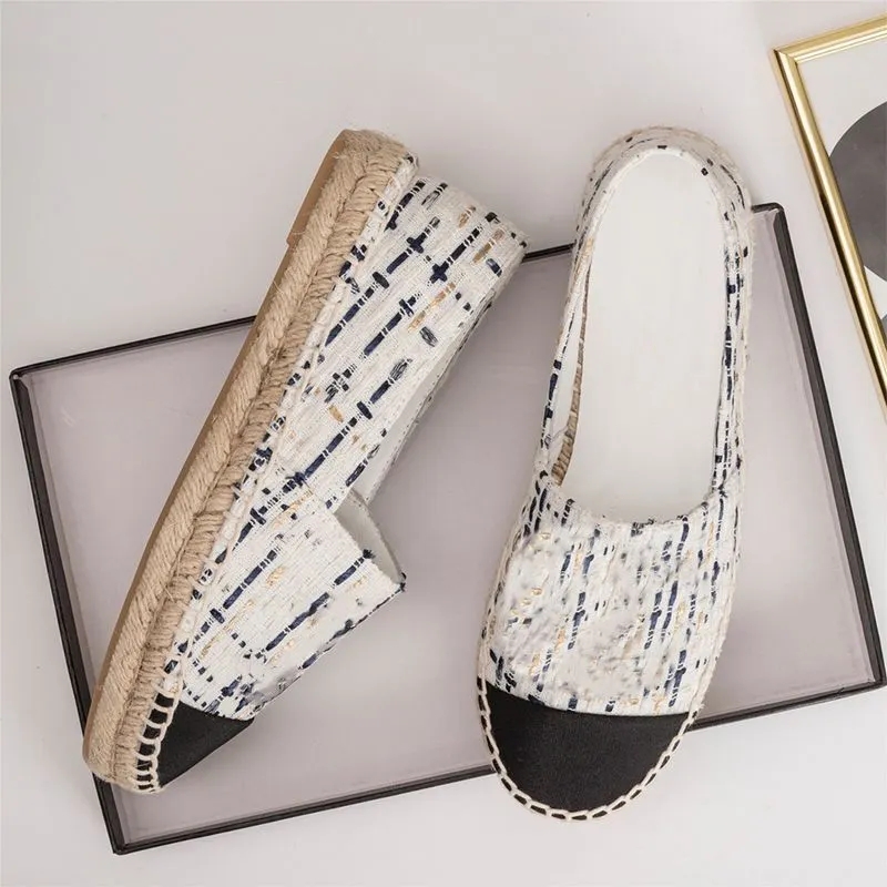 Designers Fisherman canvas Shoe woman Loafers Casual Women Shoes Summer Luxurys Ladies Leather flat Beach Half Slipper