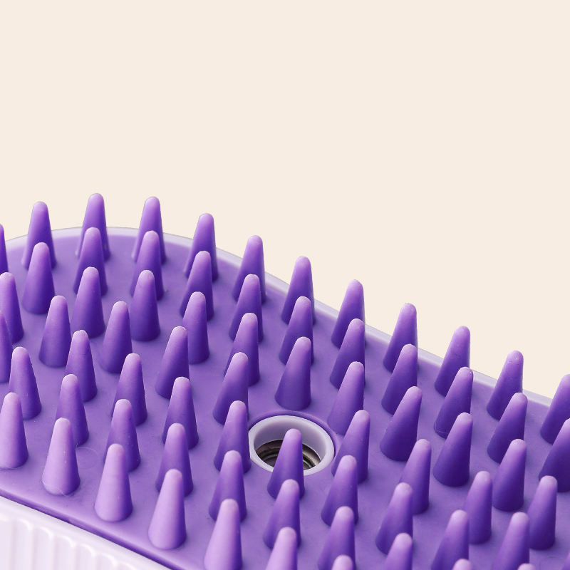 Pet steam brush bath massage comb reusable silicone pet spray brush cat and dog hair removal brush