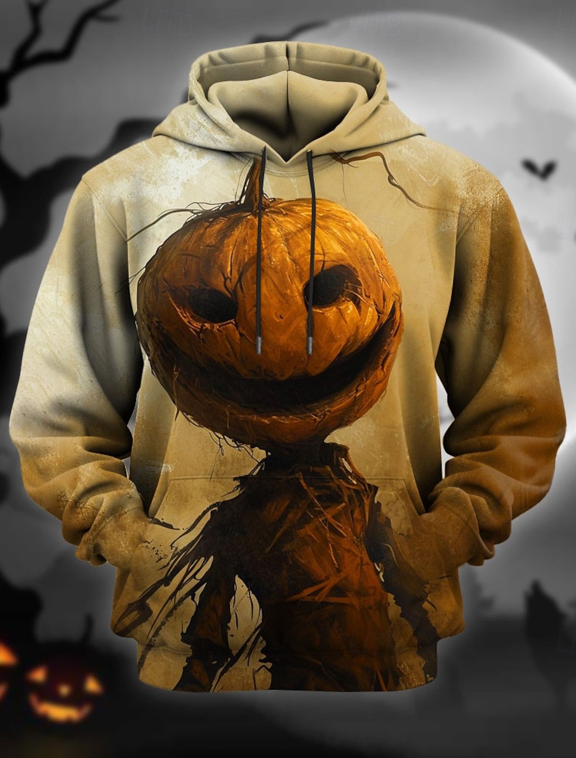 Men's Halloween Hoodie: 3D Printed Spooky Sweatshirt for 2024 dh910320090