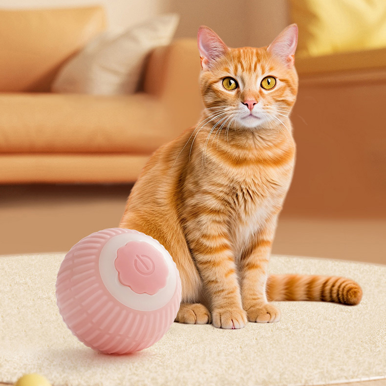 Intelligent rolling ball pet toy ball grinding teeth anti bite non suction electric funny cat ball cat toy