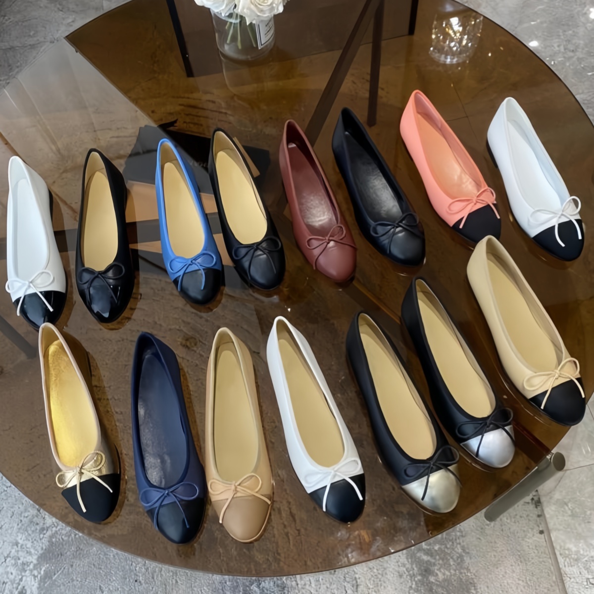 Designer Dress Shoes Flats Loafers Shoes Women Spring Quilted Genuine Leather Luxury Round Toe Ladies Dress Shoes Size 35-42