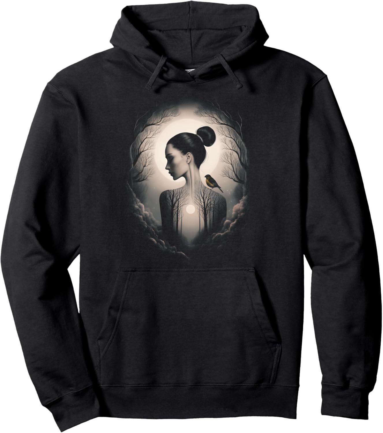 Hoodie for Mens Womens Winter Solstice Forest Woman Bird Nature Lover Gifts Pullover Hoodie Graphic Hoodies sweatshirt Pullover Long Sleeve