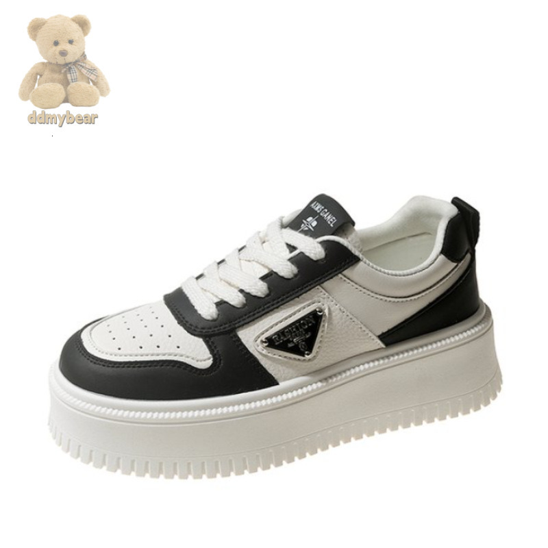 Ddmybear Thick Soled Sponge Cake White For Women, Autumn Versatile Low Top Height Increasing Fashion Korean Version Small Casual Shoes Chinese Brand S
