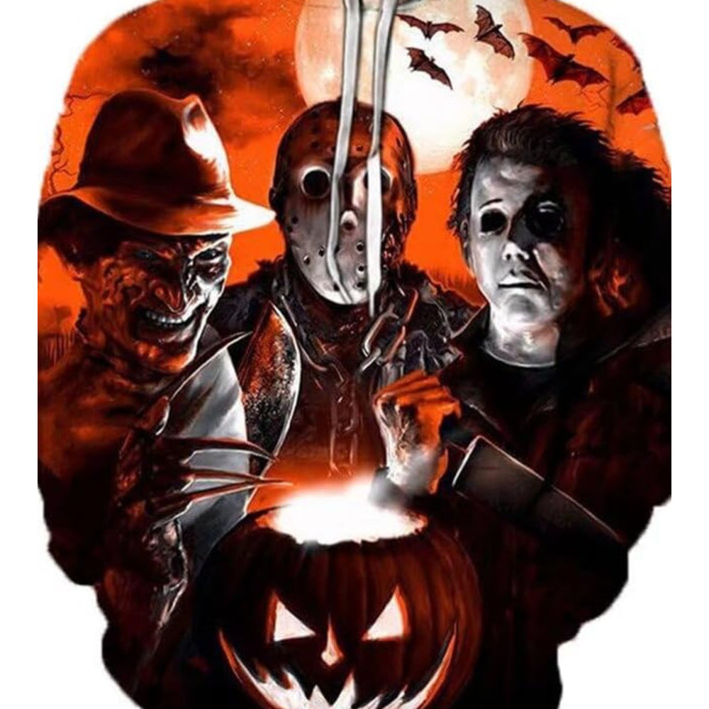 Hoodie for Mens Womens Jason Voorhees Costume Michael Myers Hoodie 3D Jacket Pullover Sweatshirt Graphic Hoodies sweatshirt Pullover Long Sleeve