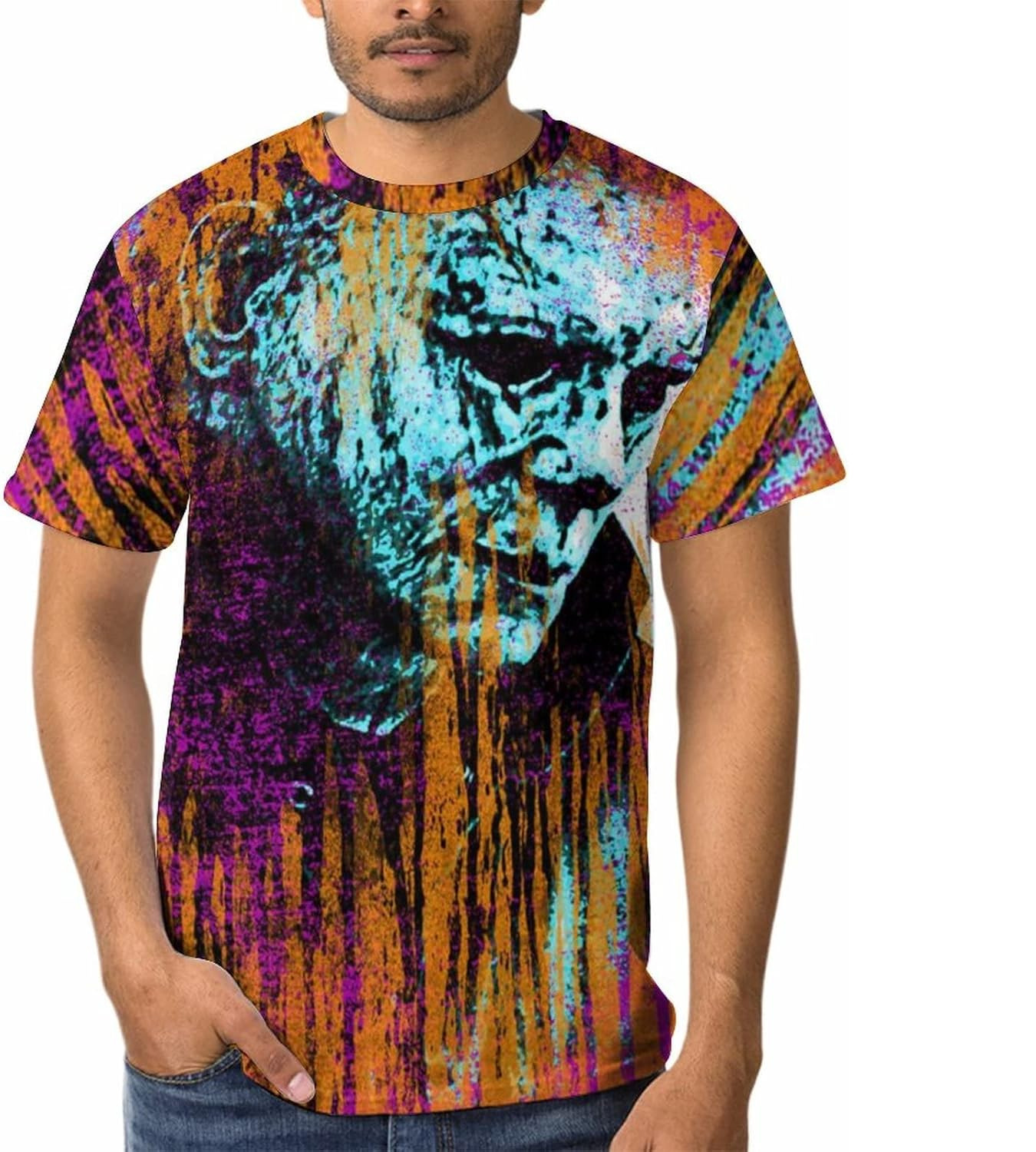 Mens T shirt Short Sleeved 3D Printing Shirt Halloween Michael Myers T-Shirt Aldult Men Casual Streetwear for Mens Summer shirts tshirt graphic tee Ca
