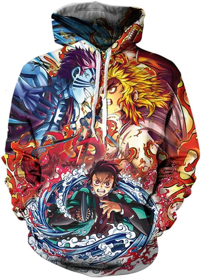Hoodie for Mens Womens Unisex Anime Hoodie 3D Printing Long Sleeve Pullover Hooded Sweatshirt Cosplay for Men Women Graphic comfort