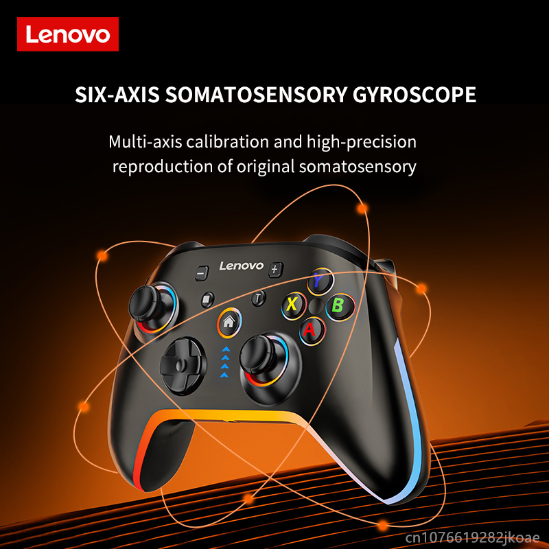 New Lenovo S03 Six Axis Gyroscope Dual Vibration Wireless Bluetooth Gamepad For Nintendo Switch TV PC Joystick Controller 800mAh