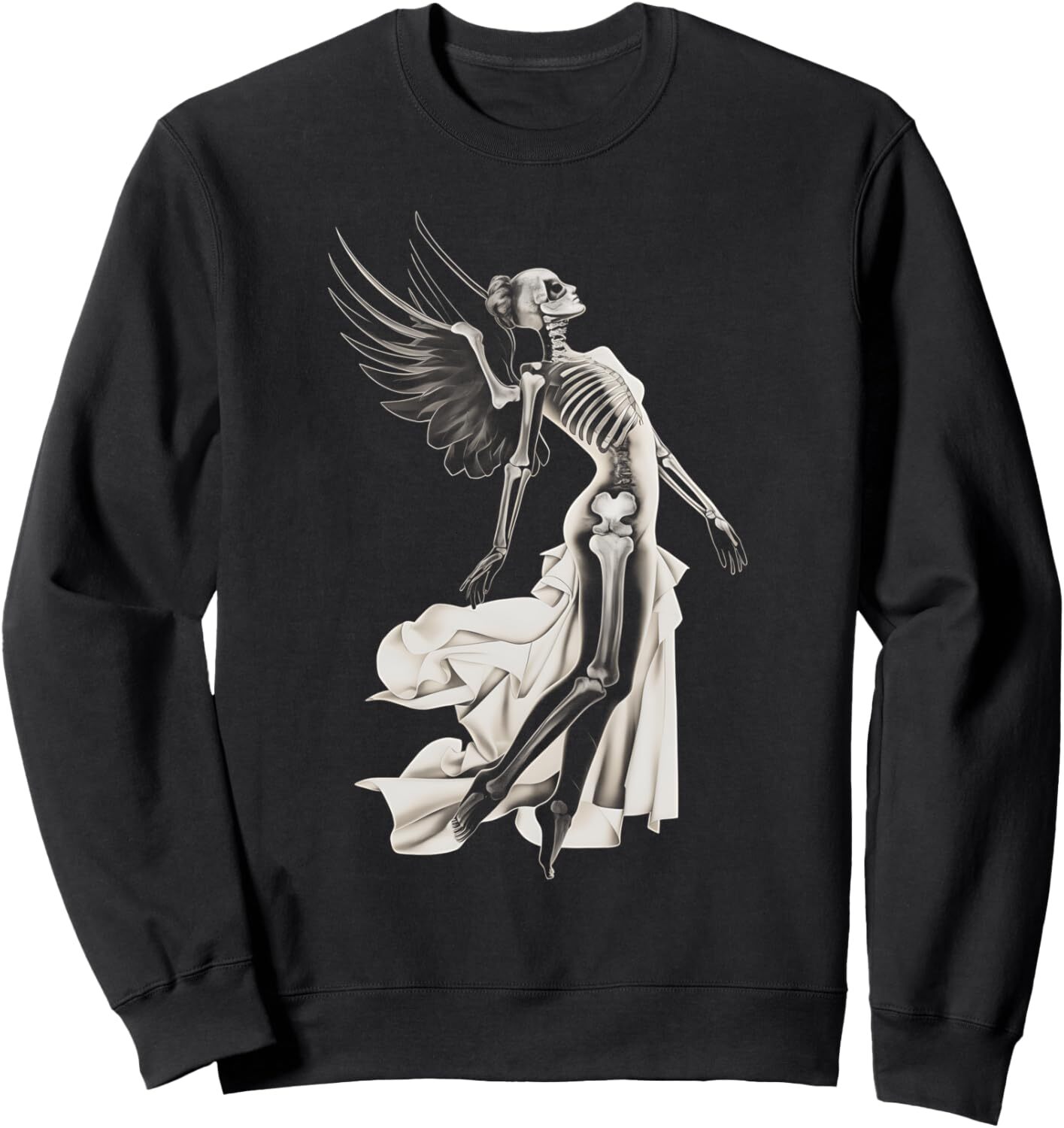 Long Sleeve Shirts for Men sweatshirt Skeleton Anatomy Dancing Angel Anatomy Art Holiday Tee SweatshirtTee Streetwear Casual tops clothes