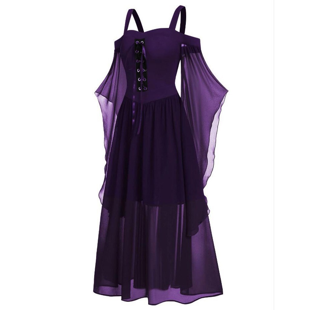 New Halloween Witch Black Strap Strap Dress Role Playing Dress