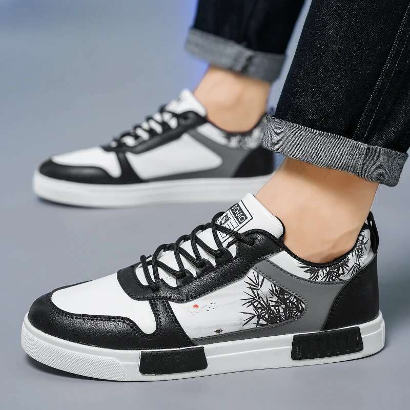 For Men Casual Bright Loafer Chaussires Winter Sneakers Low Sports Shoes Skor Tennis Height Increase High Quality 2024