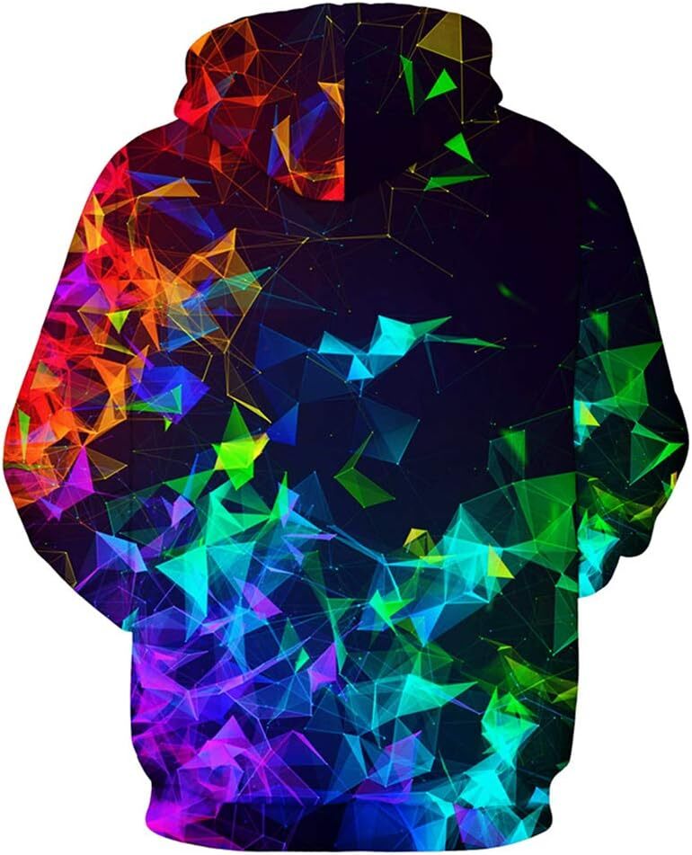 Hoodie for Mens Womens Mens Digital Print Sweatshirts Hooded Top Galaxy Pattern Hoodie Graphic Hip-hop cool