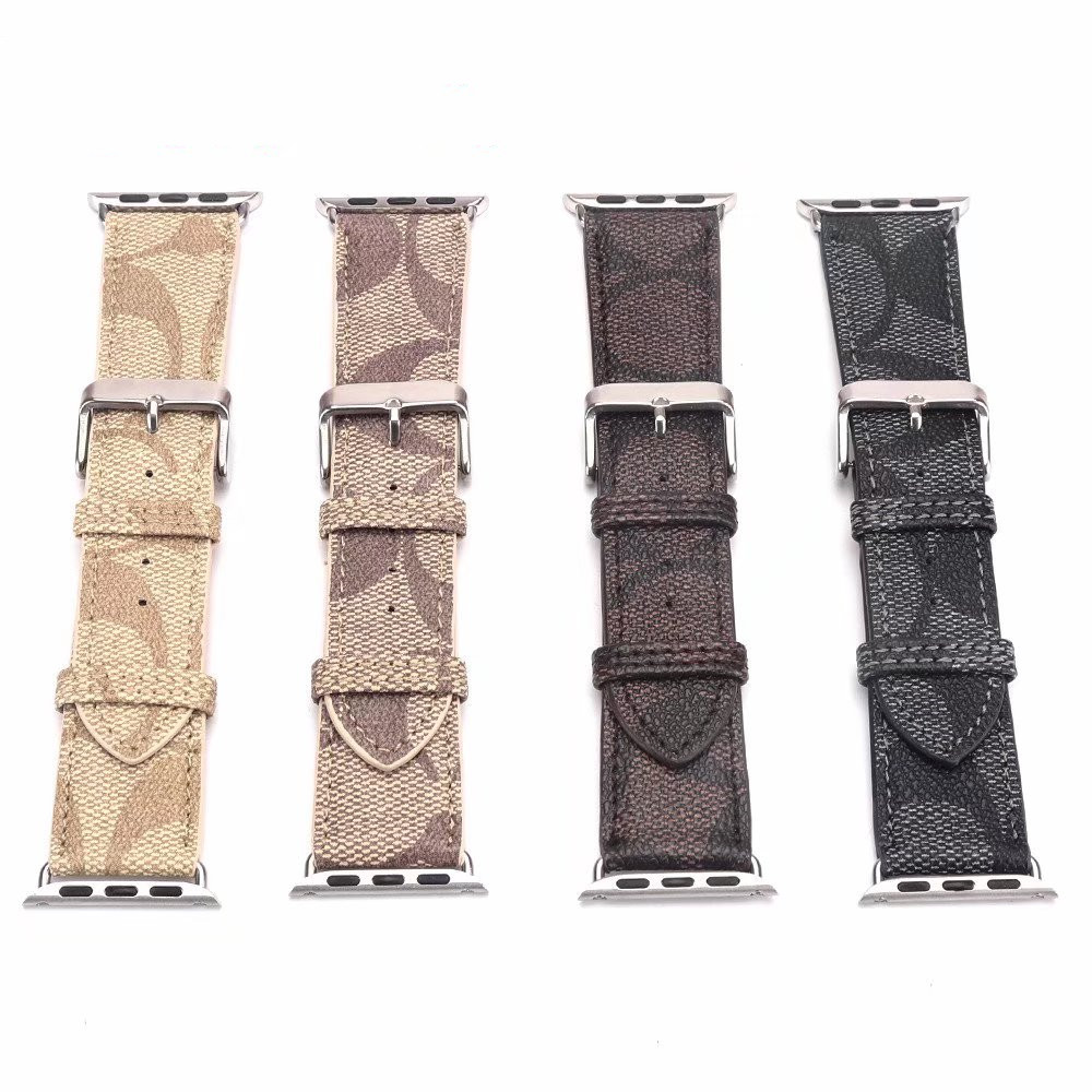 For 38mm 40mm 41mm 42mm 44mm 45mm Fashion Designer apple Watch Straps for iwatch Series 1 2 3 4 5 6 Leather Smart Bands Deluxe Wristband Watchbands Wearable