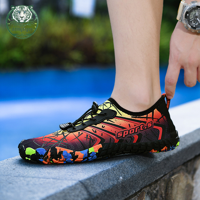 ddmytiger Couple Sports Creek Tracing Outdoor Large Size Wading Five Finger Swimming Quick Drying Diving Beach Shoes A ddmythur