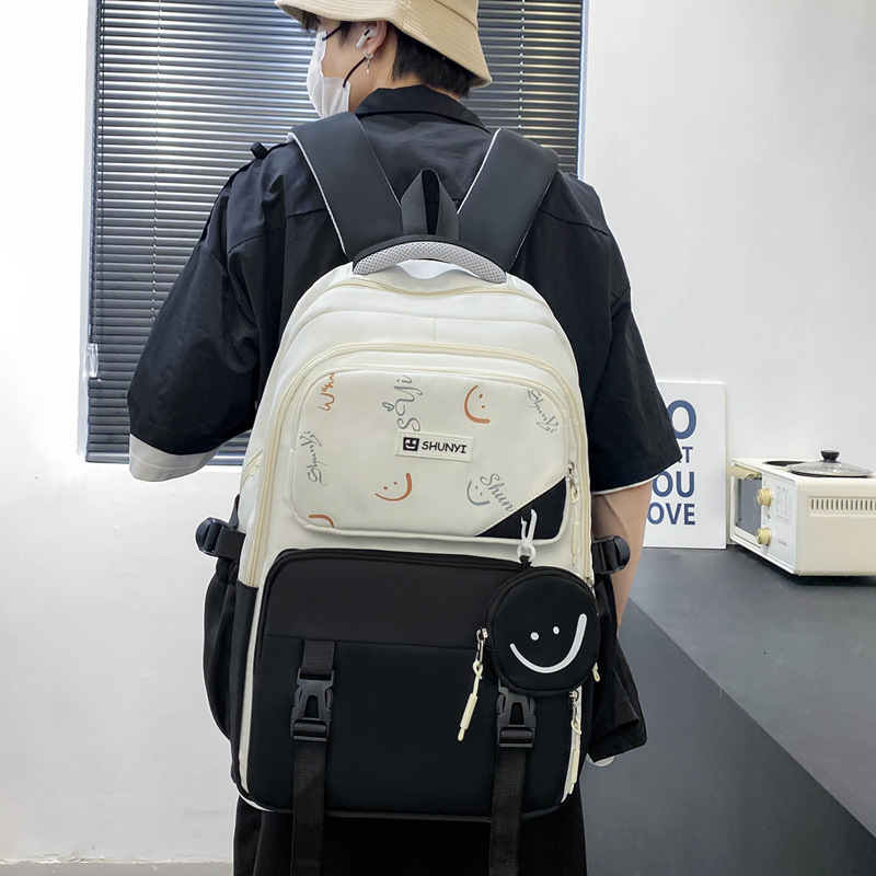 Spring/summer New Fashion Designer Bag Trendy Large Capacity High School Student Lightweight Waterproof Couple's Red Blue Backpack