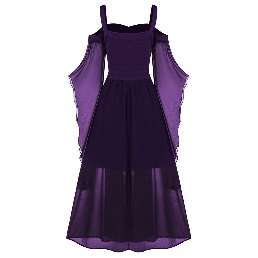 New Halloween Witch Black Strap Strap Dress Role Playing Dress