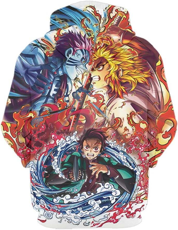 Hoodie for Mens Womens Unisex Anime Hoodie 3D Printing Long Sleeve Pullover Hooded Sweatshirt Cosplay for Men Women Graphic comfort