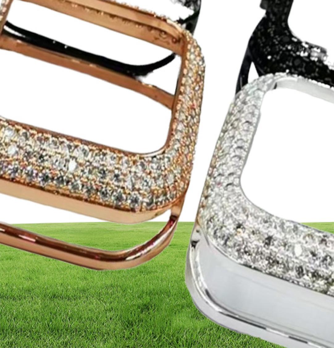 For Watch Series 6 5 4 3 2 1 SE iwatch 38mm42mm40mm44mm Luxury Bling Full Diamond Zircon Slim Protect Case Cover3904368