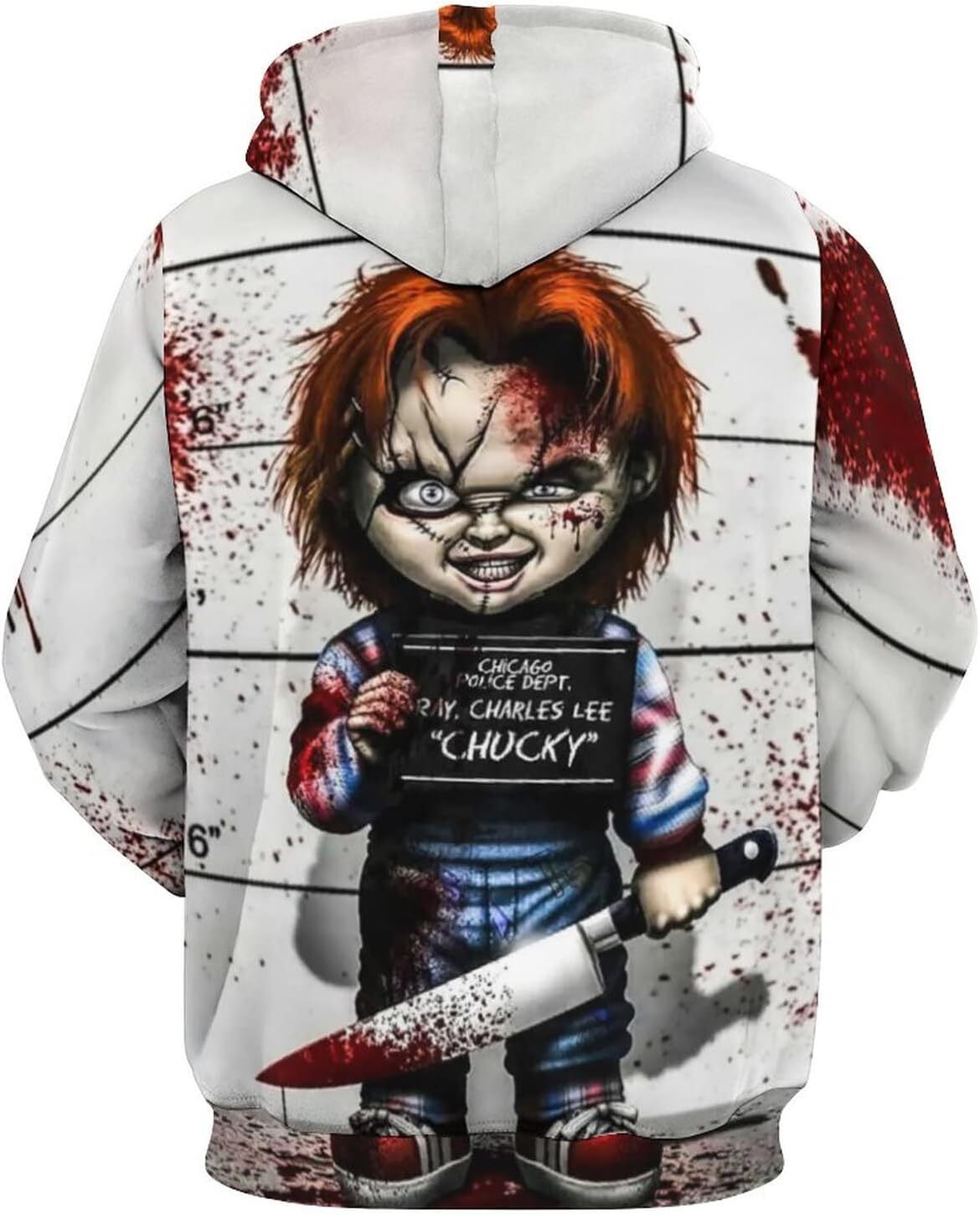 Hoodie for Mens Womens Chuckys Hoodie 3D Printed Graphic Cosplay Costume Novelty Horror Movie Hoodies Pullover Sweatshirt for Mens Graphic Hoodies swe