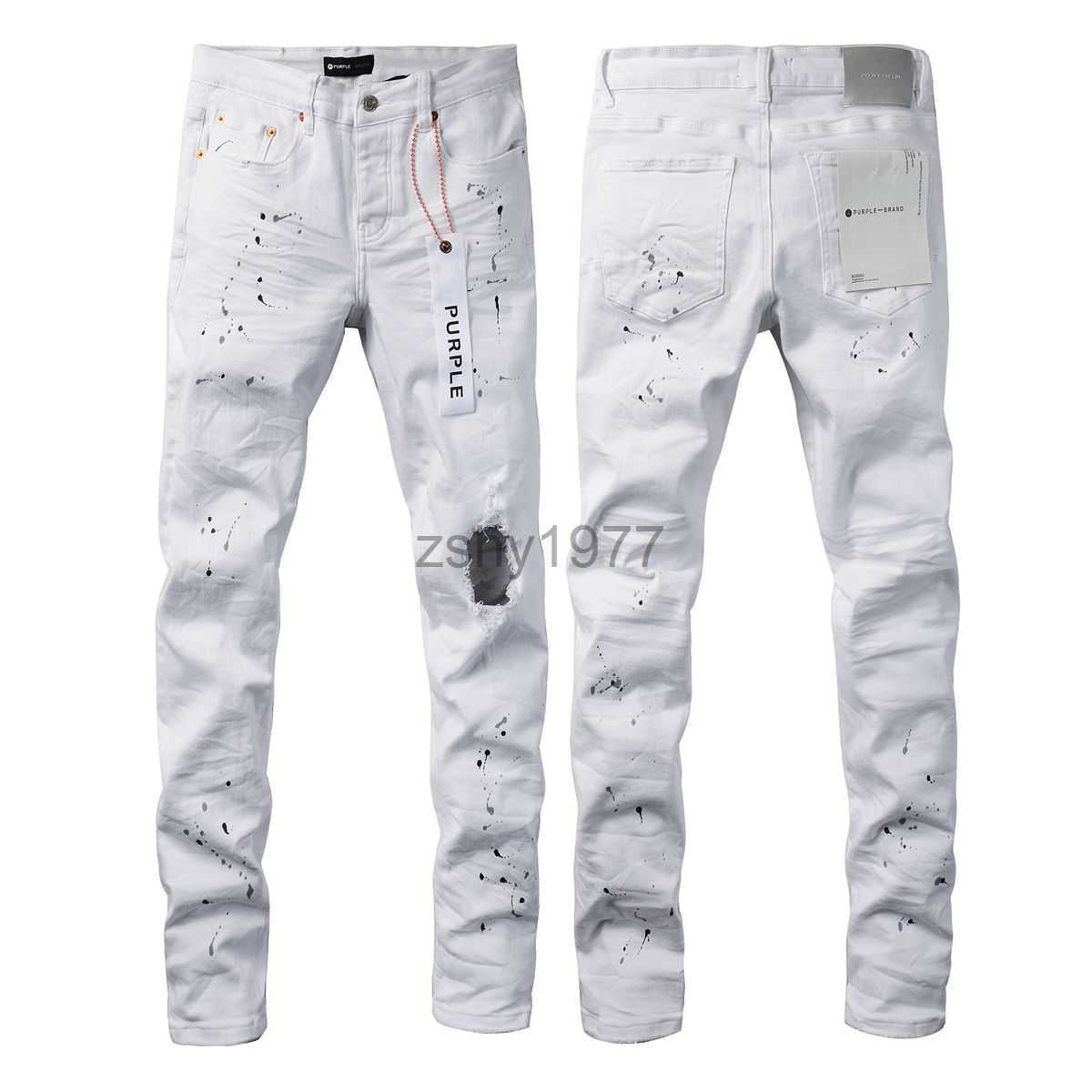 Purple jeans mens designer jeans luxury jeans pant stacked trousers biker embroidery ripped for trend size jeans men tears european jean hombre mens pants Y2