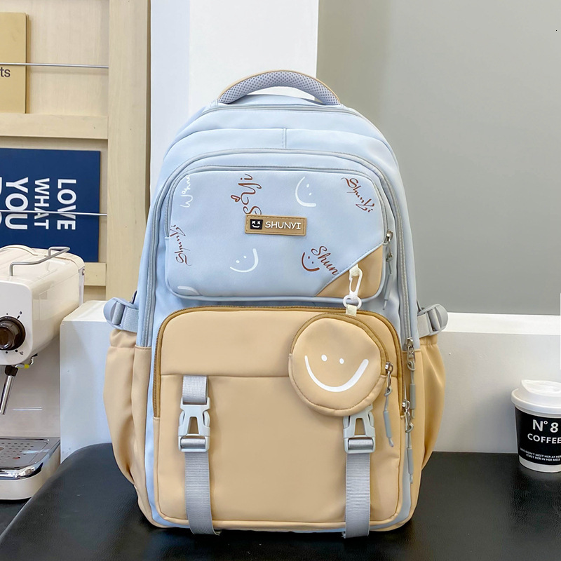 Spring/summer New Fashion Designer Bag Trendy Large Capacity High School Student Lightweight Waterproof Couple's Red Blue Backpack