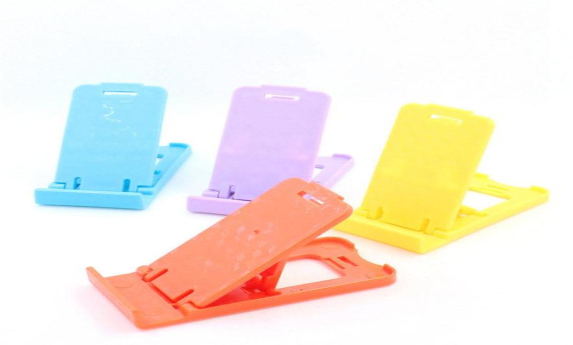 Universal Mini Cell Phone Mounts Holders Foldable Adjustable Plastic Stand Cradle Compact For Mobile iPhone Cellphone Accessories