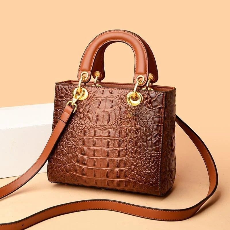 High Quality Luxury Brand Designer Leather Handbags Shoulder Bag For Women Hand Bag Crocodile Totes Purses Ladies Messenger