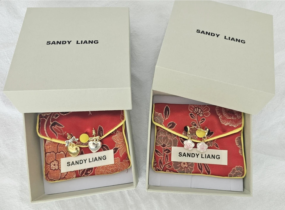 Sandy Liang-Mixed Metals Ballerina Earrings 240925