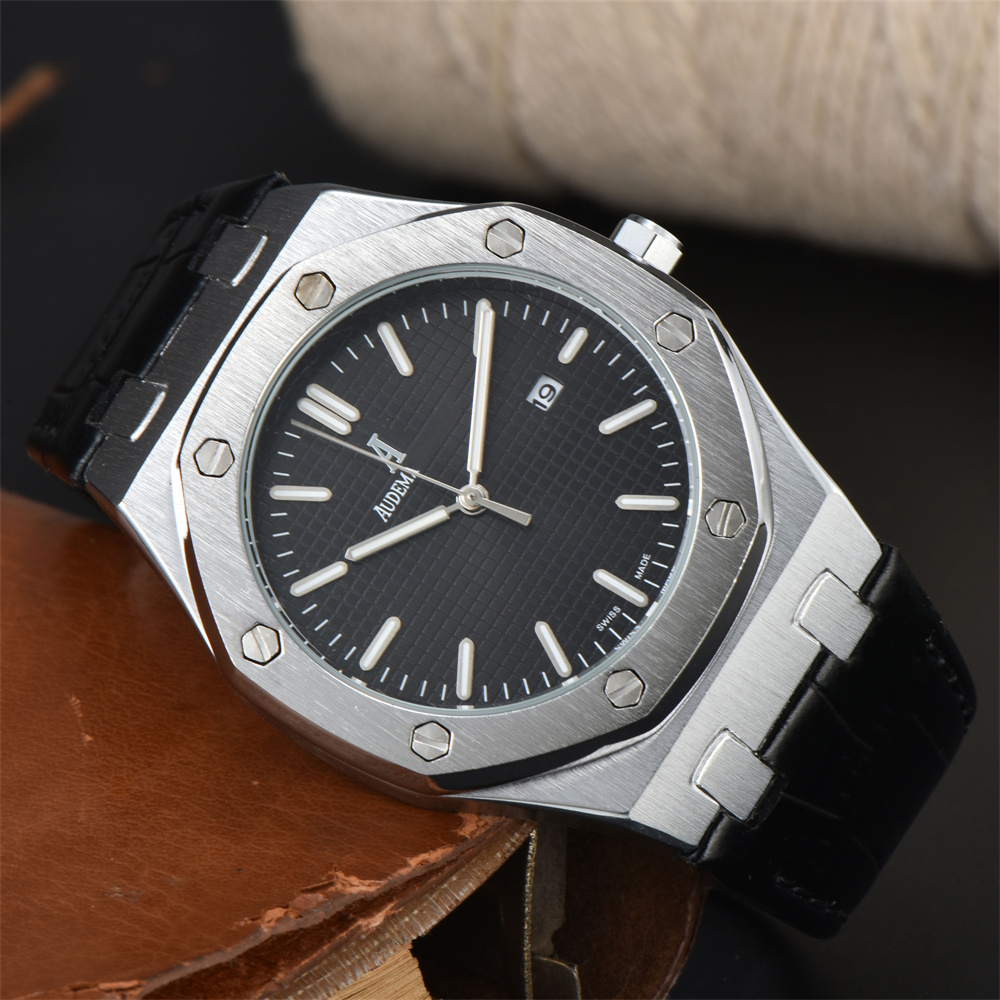 SWISS Brand A.P 1540 Series Mens Watch Luxury Wristwatch Sapphire Leather Strap Designer Movement Automatic Quartz Watches High Quality Montre Clocks Relojes