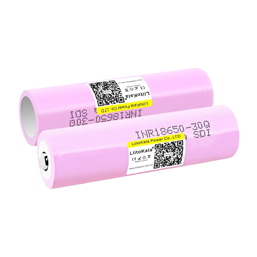 Free shipping LiitoKala 100% original New 3.7V 18650 3000mAh INR18650 30Q li-ion Rechargeable Batteries Continuous Discharge 30Q For Drone Power Tools