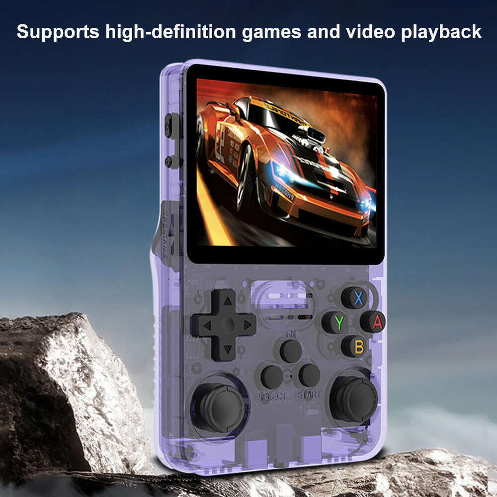 R36S Retro Handheld Game Console 64/128GB 3.5 Inch IPS Screen 10000 Classic Video Games Player / EVA Hard Carry Case