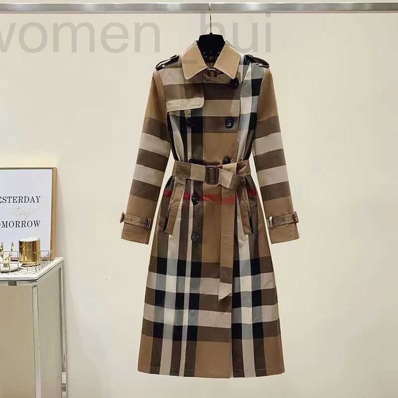 Women's Trench Coats designer fashion striped ladies dress jacket classic premium long sleeve high quality trench coat asian size s-xxxl M5KT