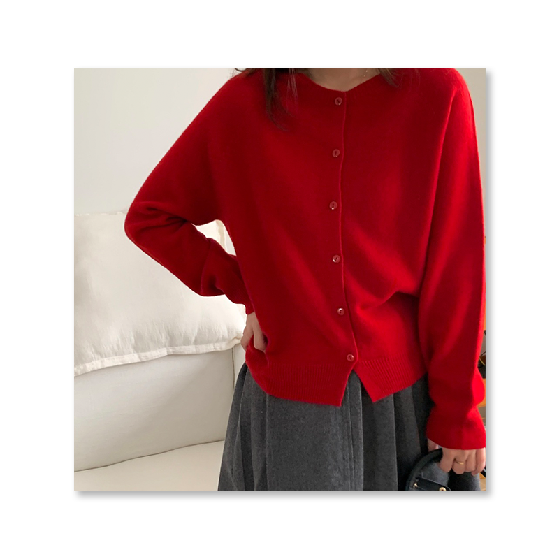 100% all wool seamless knitted cardigan sweater loose casual basic section of fall and winter high quality sweater