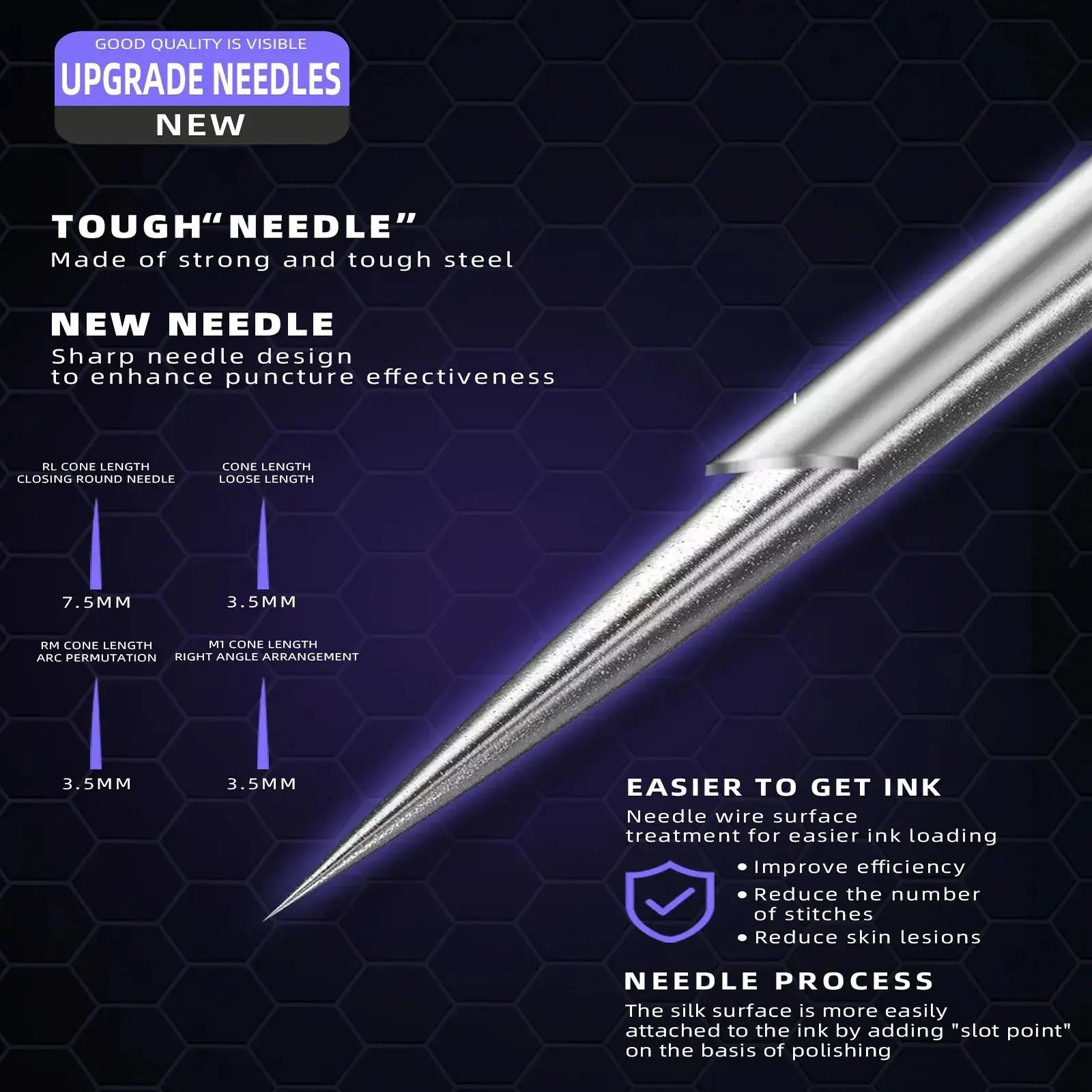 100PCS Mixed Tattoo Needle POSEIDON V3 Professional Cartridge Needles Safety Cartridges Disposable Tattoo Needles For Tattoo Pen 240921