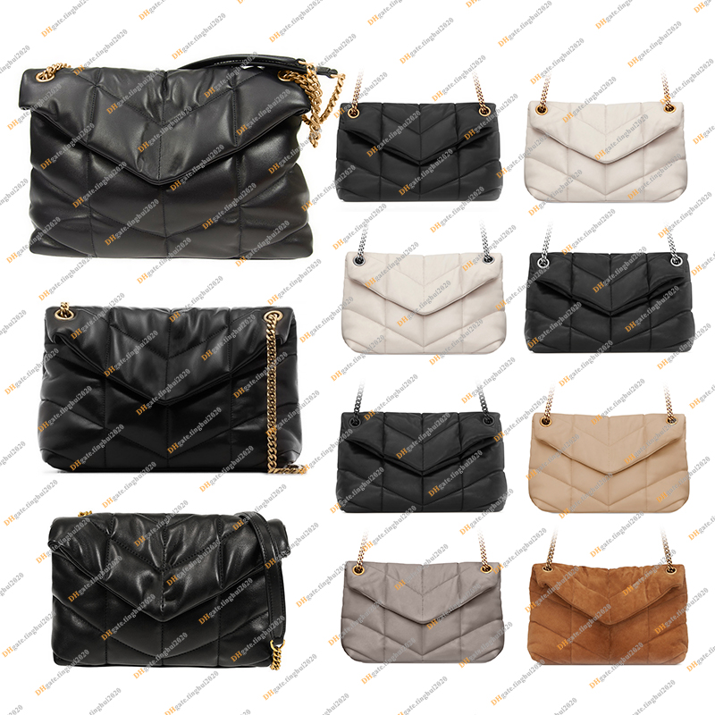 Ladies Fashion Designe PUFFER Sheepskin Chain Bags Shoulder Bag Crossbody TOTE Handbags Top Handbag Bag TOP Mirror Quality 620333 577475 577476 Pouch Purse 3 Size