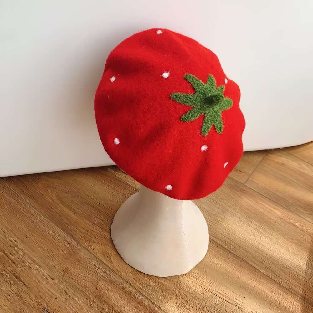 New Arrival Women's Fashionable Artist Painter Style Beret Cap Inspired French Women Outdoor Parties Cute Winter Wool Beach