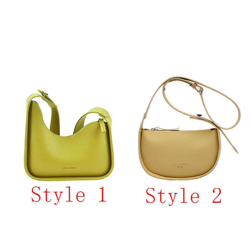 FIERA Bags Crossbody For 2025 Leather Lemon Color Shoulder Women Casual Satchels Wide Straps Fashion Bag Handbag