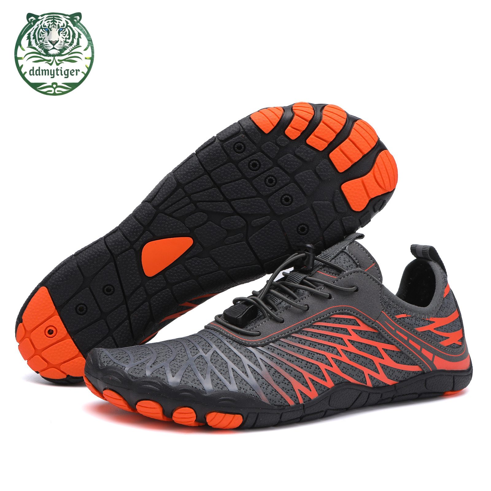 ddmytiger New hiking and river tracing amphibious lightweight swimming, large size anti slip water shoes, quick drying diving beach shoes A ddmythur