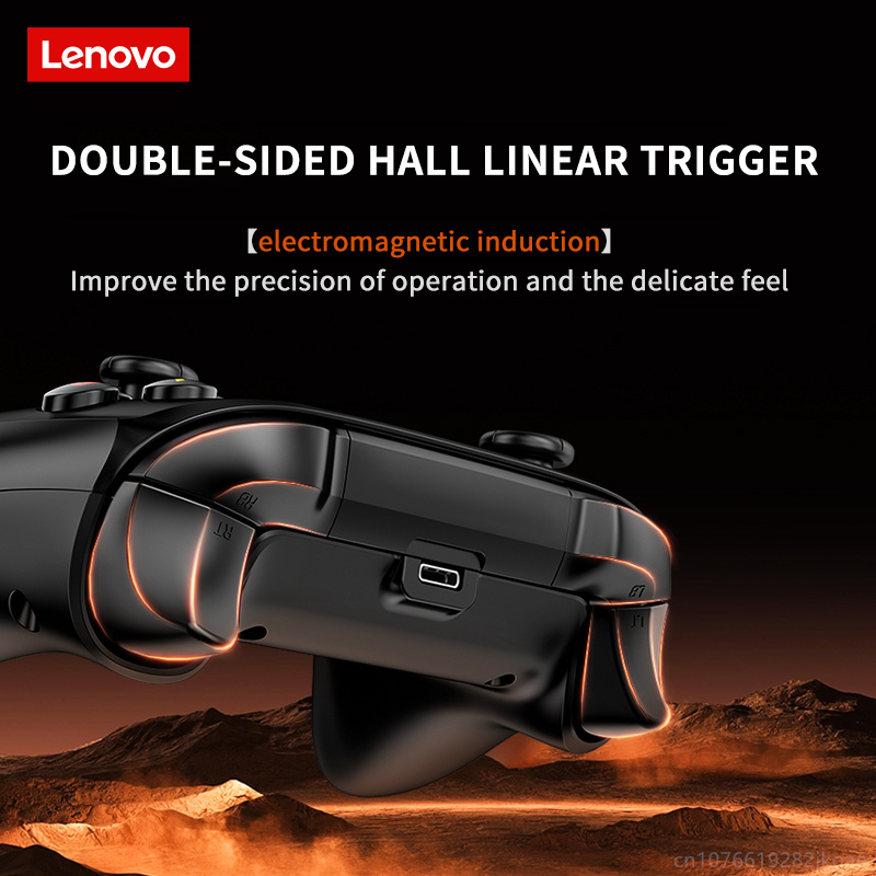 Lenovo S02 Gamepad Wireless Bluetooth Gaming Controller Hall Trigger Joystick Mecha-Tactile Buttons For Switch PC Android IOS