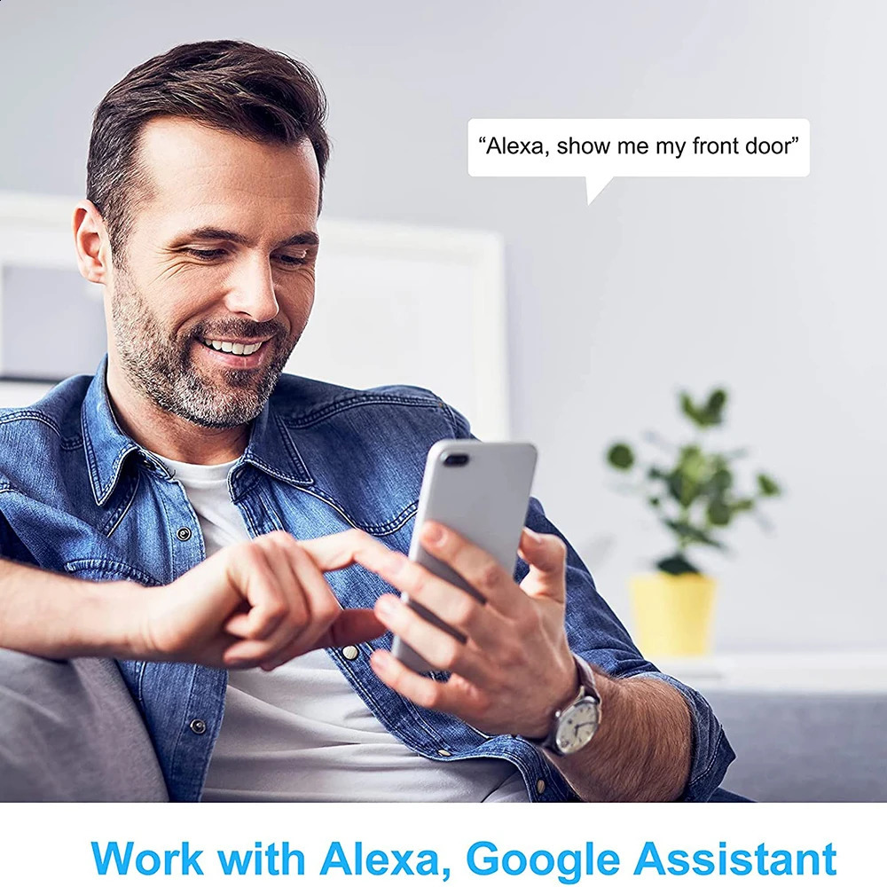 Tuya HD 1080P Video Doorbell WiFi Camera Collaborating with Alexa Google Home Waterproof Doorbell Smart Life Application with Motion Detection 241019