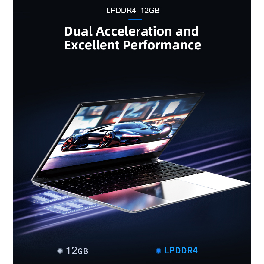 14.1 inch FHD Ultra Slim Laptop, with Intel Celeron N5105 Processor, 12GB RAM, 512 GB Storage, Mini HDMI, Webcam, Windows 11 OS Computer.