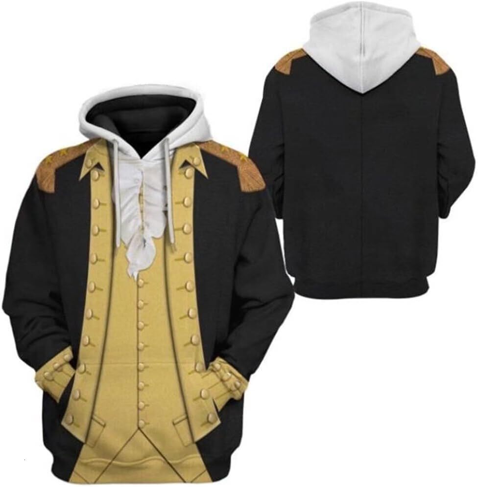 Hoodie for Mens Womens Adult Historical Hoodie Halloween Cosplay Costume 3D Pullover Sweatshirt Graphic Hoodies sweatshirt