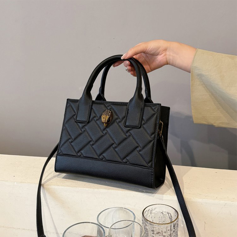 2025 New Colorful Bird Eagle Head Women's Handbag High end Fashion Designer Small Square Black Diamond Crossbody Bag Trendy Crossbody Bag