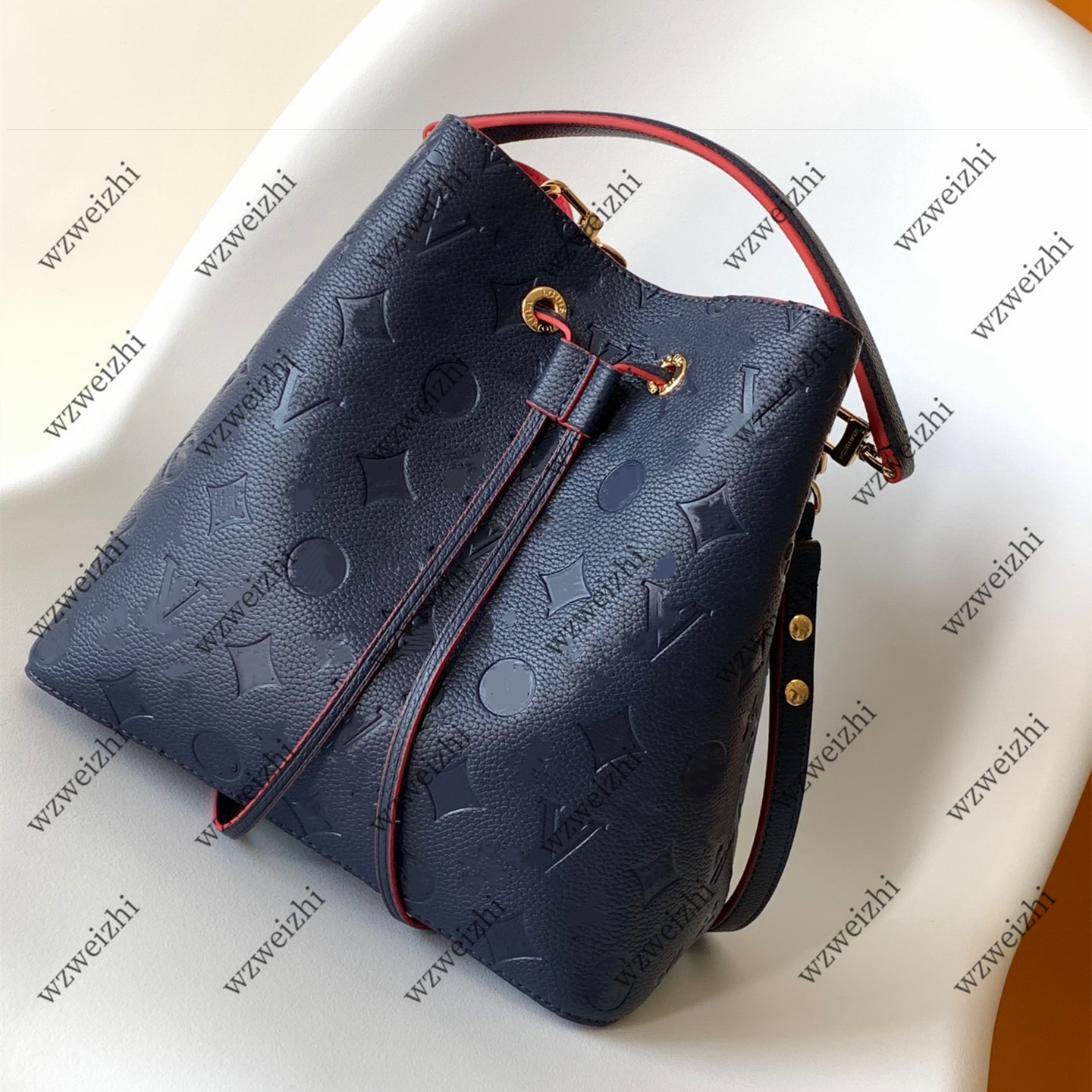 10A designer bag Women Genuine Leather NEONOE MM bucket bag Shoulder bags Embossing Flowers Drawstring totes Crossbody Bag Handbags Tote bag Wallets backpack 26CM