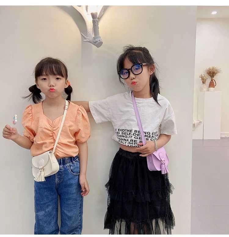 Cute Princess Accessories Kids Coin Purse Handbags Cute Girls Baby Tassel Crossbody Bags PU Leather Children Small Shoulder Bag LX241104