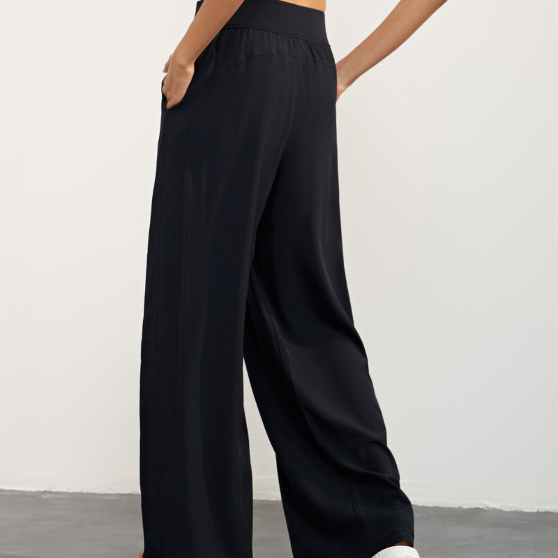 A Designer Sweatpants Cool Sunscreen Yoga Straight-Leg Womens Summer Thin High Waist Wide Legs Straight Pants Loose Quick Dry Fiess Trousers Jogger We