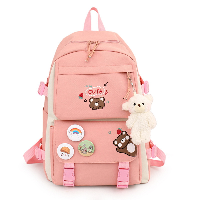 New 5-piece Multifunctional Designer Backpack Lightweight And Cute Personalized Women's Bag Student Backpack Fashionable Girls' Backpack