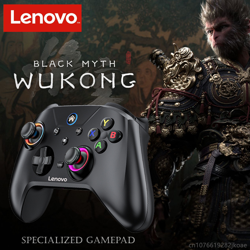 Lenovo S02 Gamepad Wireless Bluetooth Gaming Controller Hall Trigger Joystick Mecha-Tactile Buttons For Switch PC Android IOS
