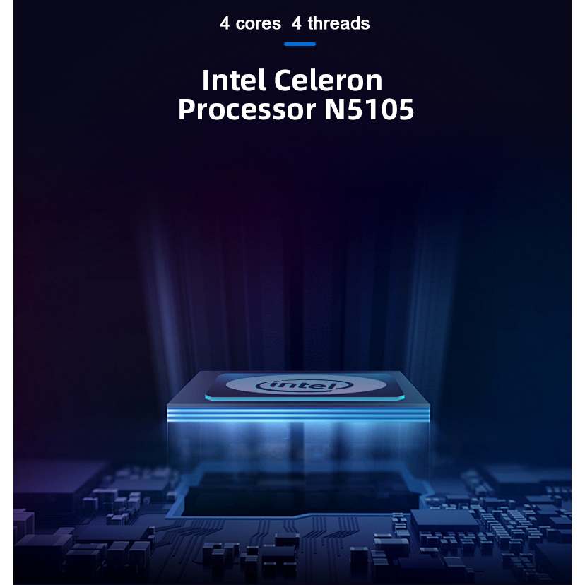 14.1 inch FHD Ultra Slim Laptop, with Intel Celeron N5105 Processor, 12GB RAM, 512 GB Storage, Mini HDMI, Webcam, Windows 11 OS Computer.