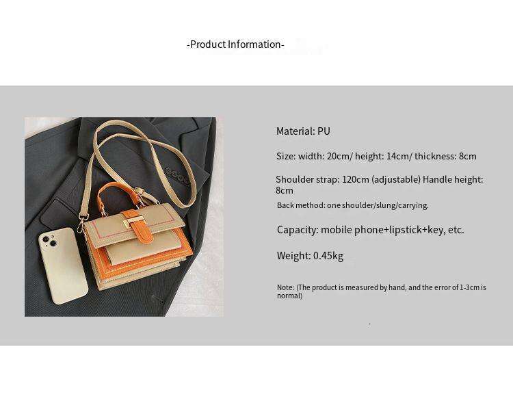 2024 High-end Western Bag for Women New Trendy Fashion Casual Shoulder Crossbody Korean Style Color Matching Small e23a