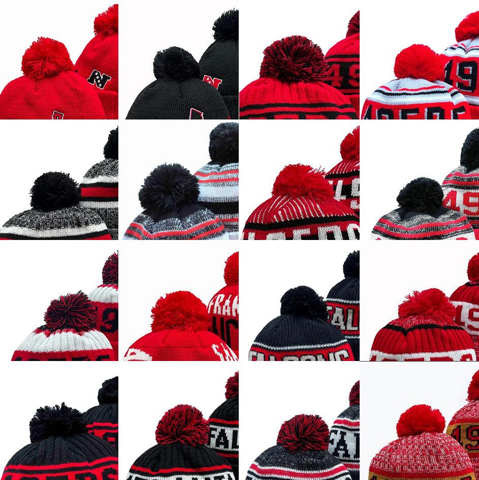 2024 All Teams Baseball Beanies American football Side Patch Winter Sport Knit Hat Skull Caps Full Closed Warm Women Knitted Pompom Beanie Hat Se28-02